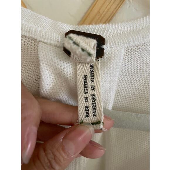 Free People Top Women's Medium White Lucky Day Tee Oversized We The Free - Picture 5 of 6